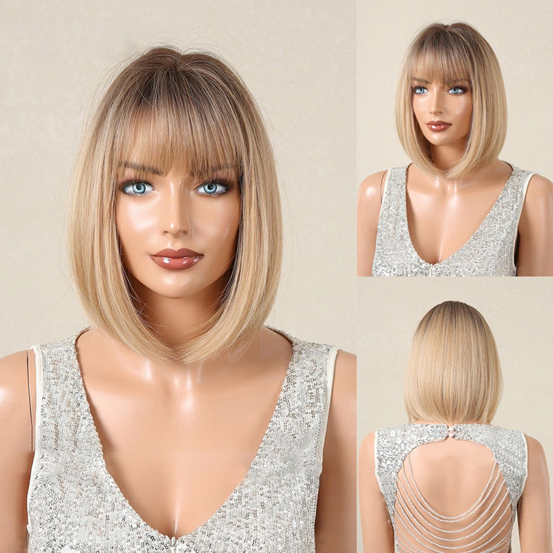 aoxuan Wig 7(Starting batch 100) European and American short hair wig Bob natural full head set