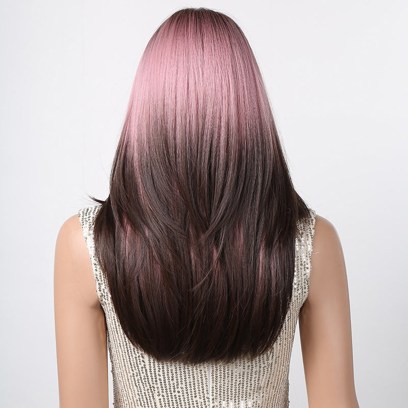aoxuan Wig 6(Starting batch 100) Gradual purple wig female natural full head cover