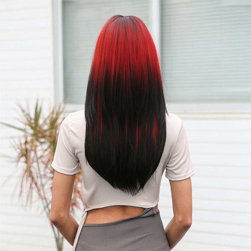 aoxuan Wig 6(Starting batch 100) Gradual purple wig female natural full head cover