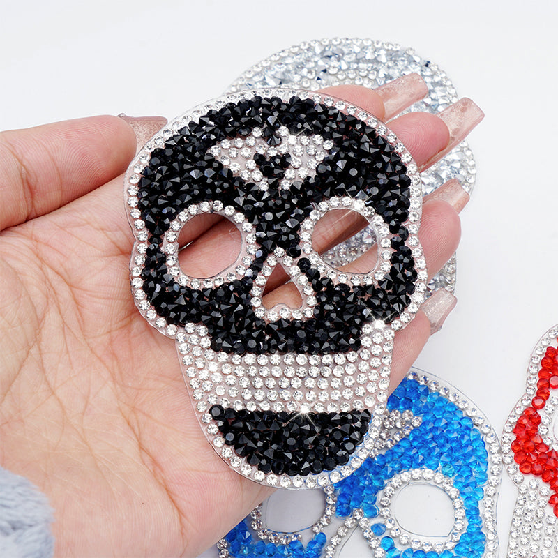 ZHAOSHUN Skulls Personalized skull hot diamond stickers DIY hot stamping pictures for clothing decoration