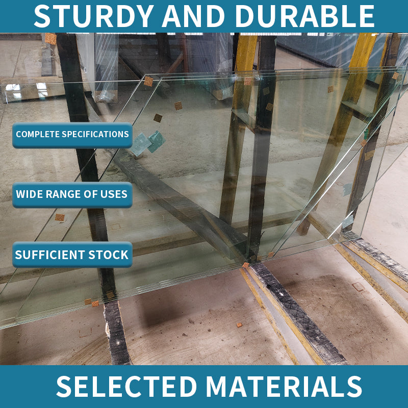 HaoXiang Stairway Handrail Glass(Price please ask customer service)Loft Double Beam Glass Glass Plate Table