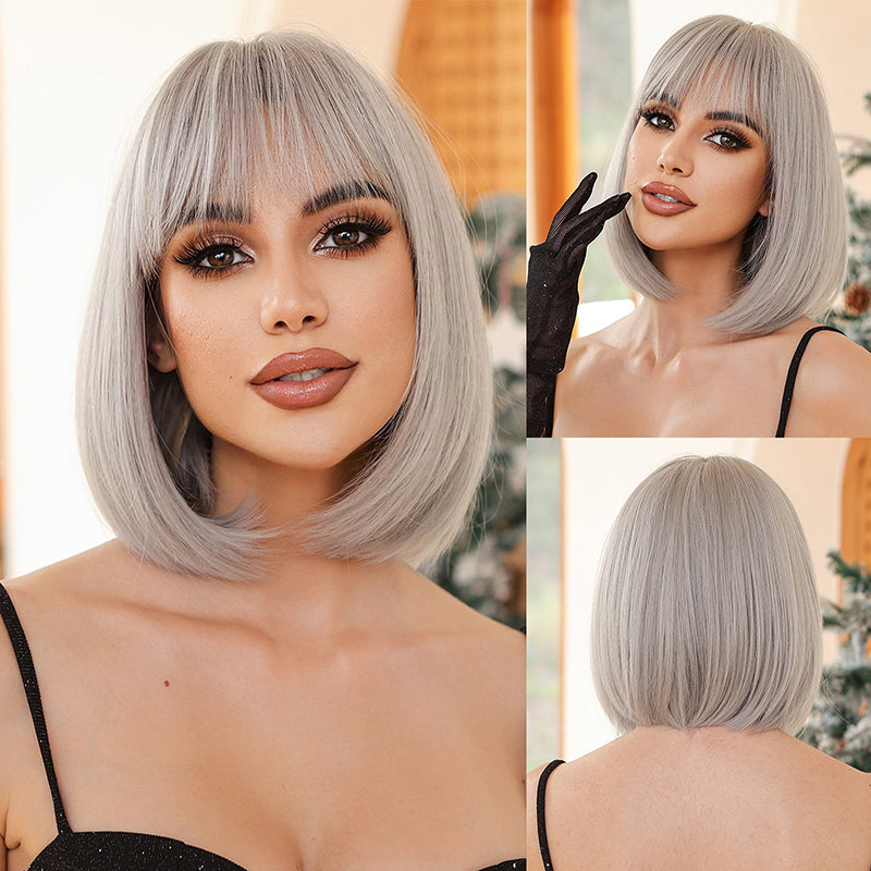 aoxuan temu Wig 01(Starting batch 100)European and American short Bob is natural