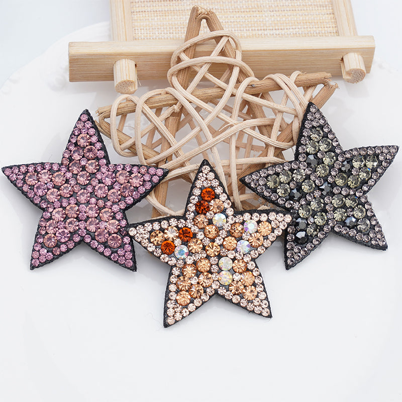 ZHAOSHUN Outfit 5 Five pointed star patch, small star cloth patch, water diamond patch cloth patch