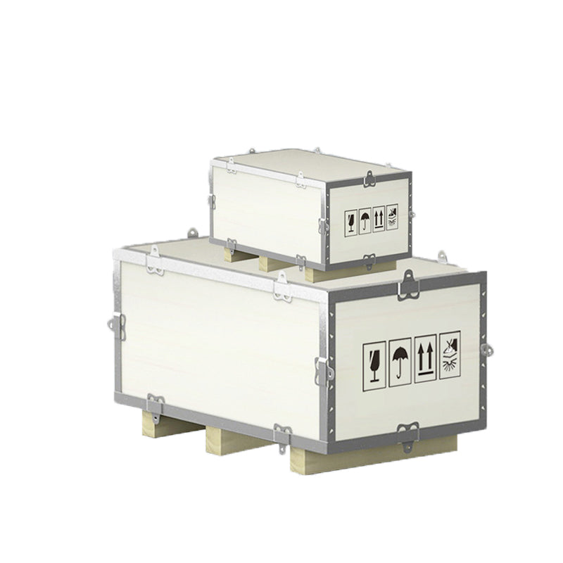 XiongCan Fumigation-free Steel Strip Crates Fumigation-free wooden crate plywood steel belt wooden crate detachable folding packing wooden crate overseas transportation logistics wooden crate(Price please ask customer service)Rectangular Customized