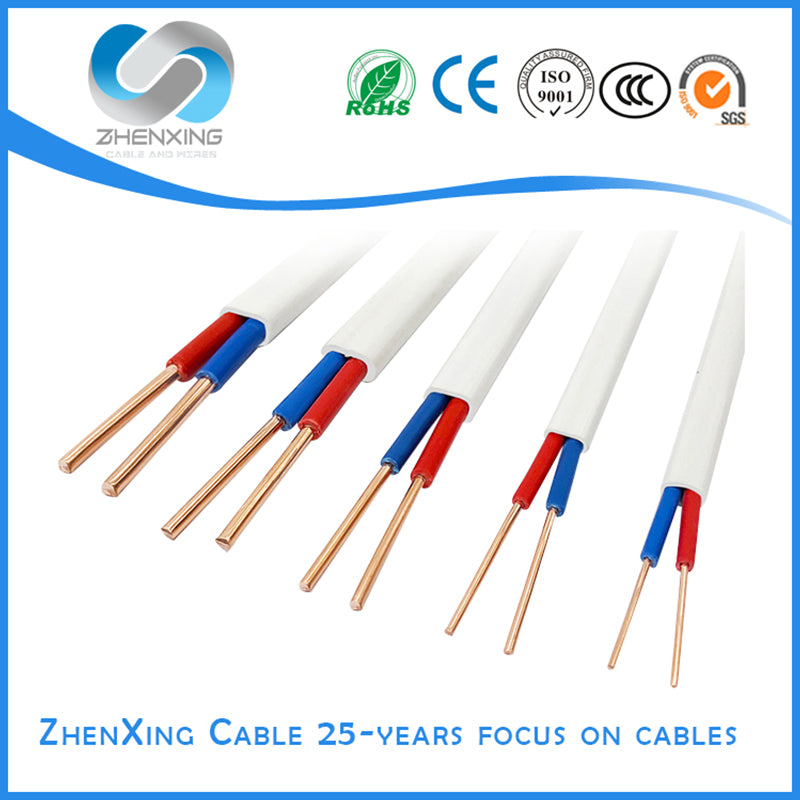 ZHENXING Copper core PVC insulated PVC sheathed flat cable Household wire soft wire sheathed wire Pure copper sheathed wire