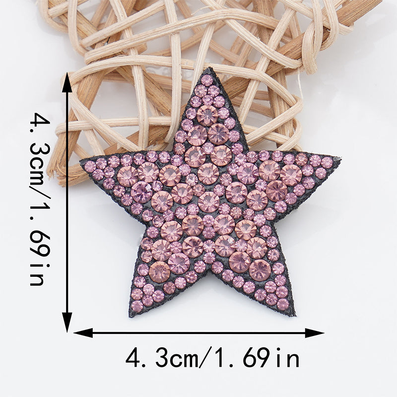ZHAOSHUN Outfit 5 Five pointed star patch, small star cloth patch, water diamond patch cloth patch