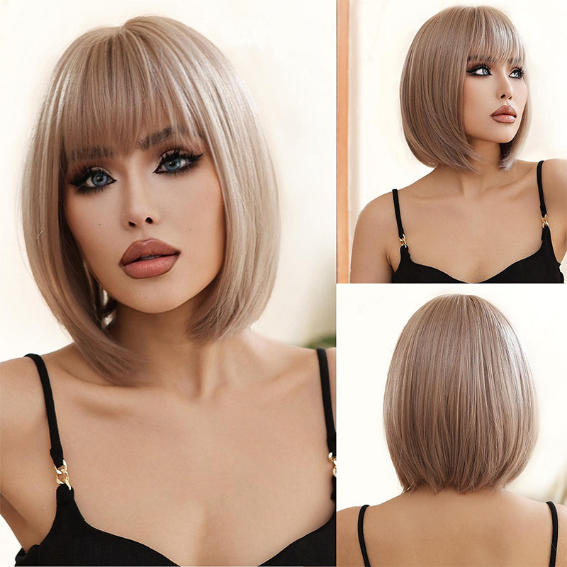 aoxuan temu Wig 01(Starting batch 100)European and American short Bob is natural