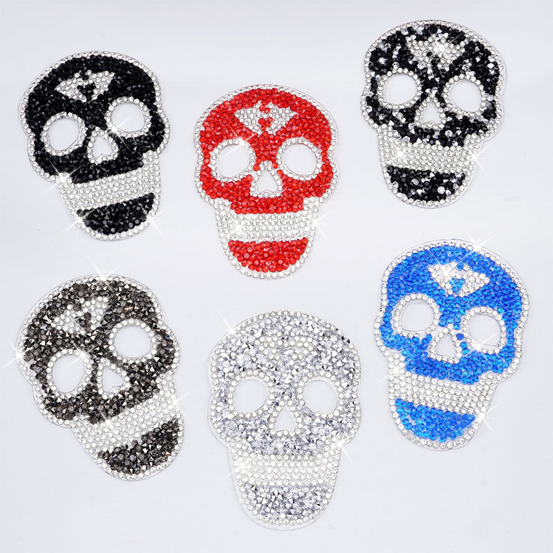 ZHAOSHUN Skulls Personalized skull hot diamond stickers DIY hot stamping pictures for clothing decoration