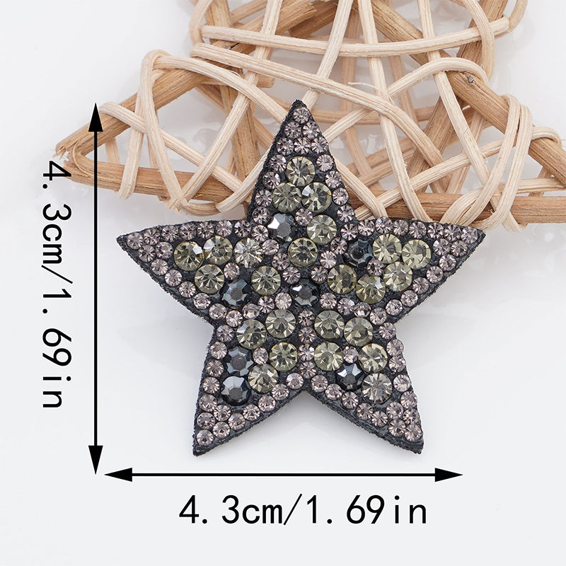 ZHAOSHUN Outfit 4 Five pointed star patch, small star cloth patch, water diamond patch cloth patch