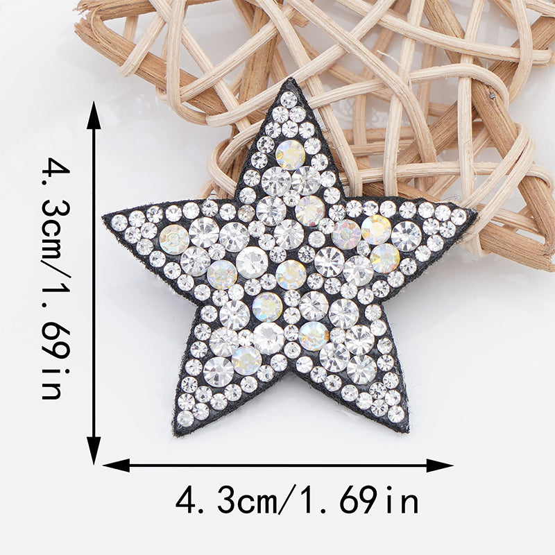 ZHAOSHUN Outfit 1 Five pointed star patch, small star cloth patch, water diamond patch cloth patch