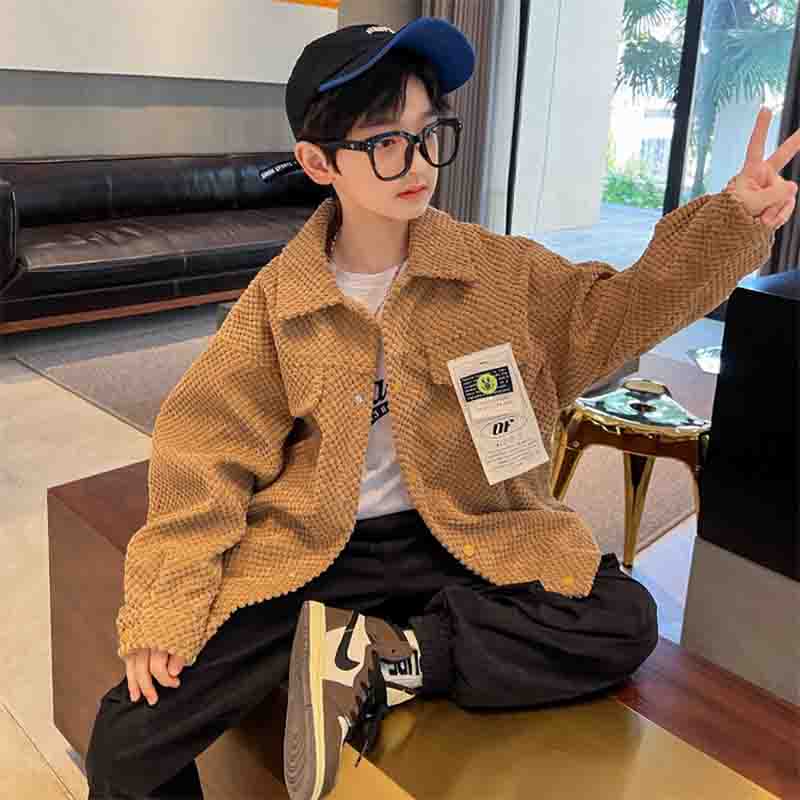 ZHONGRUI Autumn 2022 polka-dot corduroy coat