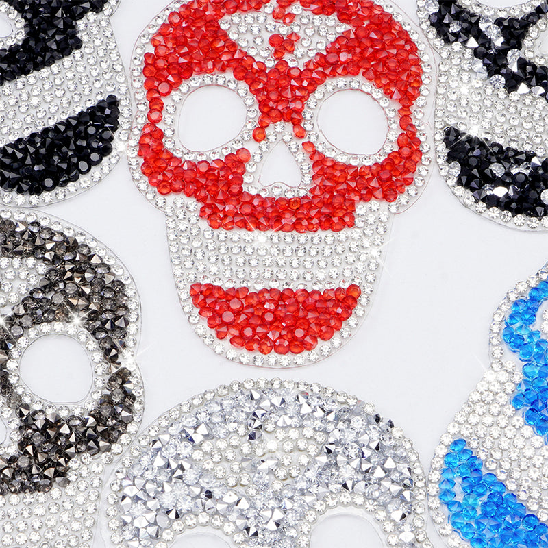 ZHAOSHUN Skulls Personalized skull hot diamond stickers DIY hot stamping pictures for clothing decoration
