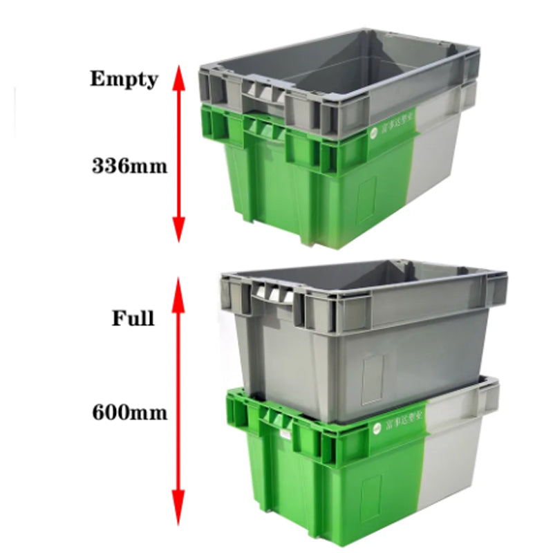 fushida Two-color flip nested solid box(Starting batch 500) Industrial air turnover box thickened color logistics box