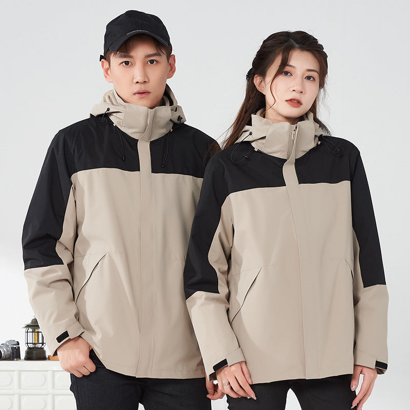 ZHENGNENGLIANG Outdoor casual jacket 2208 Customized waterproof assault suit for couples, outdoor windproof jacket, outdoor detachable windproof jacket