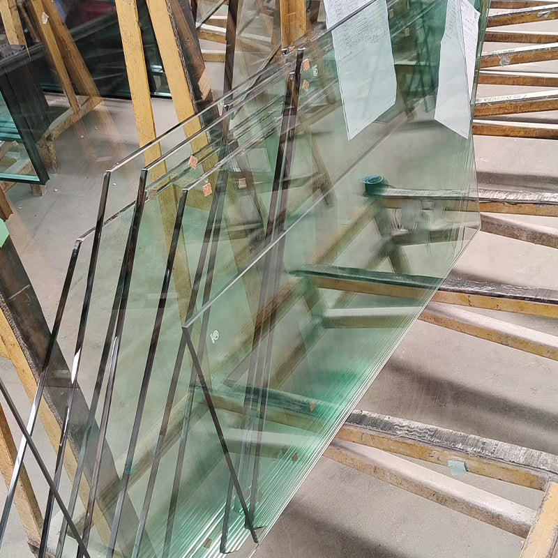 HaoXiang Stairway Handrail Glass(Price please ask customer service)Loft Double Beam Glass Glass Plate Table