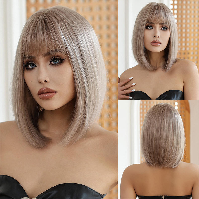 aoxuan temu Wig 01(Starting batch 100)European and American short Bob is natural