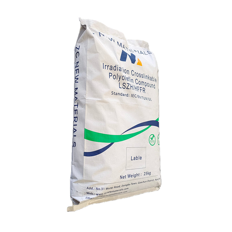 ZHONGCHAO Irradiated crosslinked low smoke halogen free flame retardant polyolefin insulation/sheath material for photovoltaic wires at 125℃.