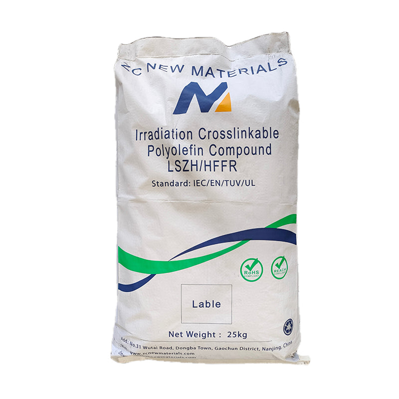 ZHONGCHAO Irradiated crosslinked low smoke halogen free flame retardant polyolefin insulating material for cloth wires at 125℃.