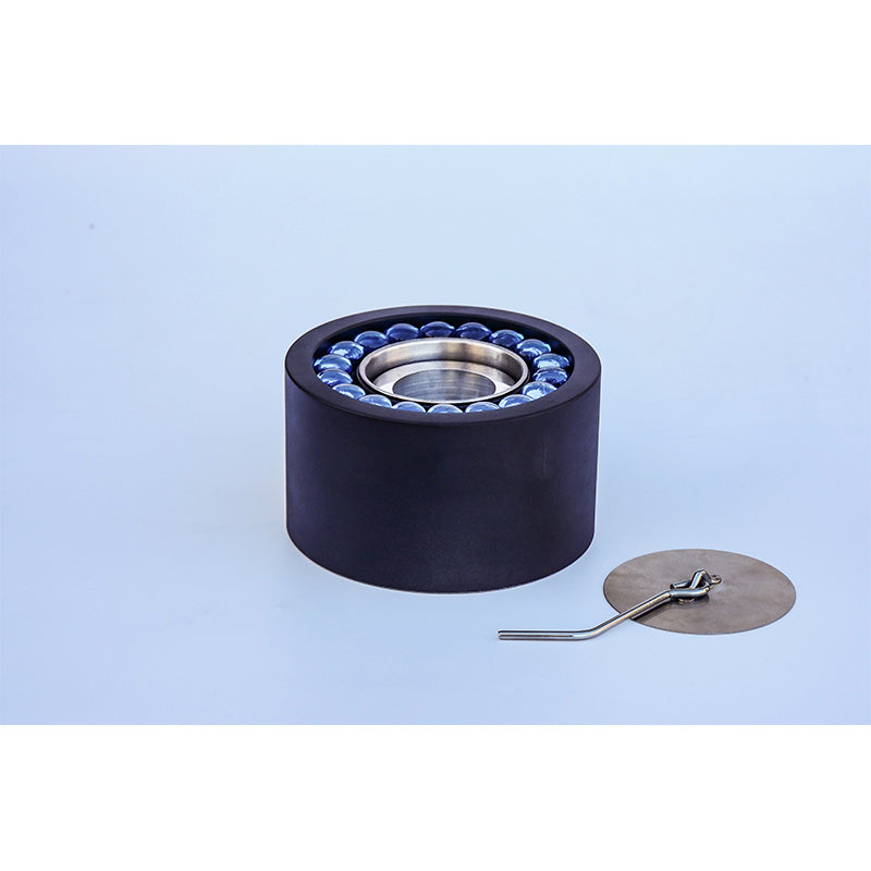 HULI Round stove with stained glass beads HP-014 High temperature resistant brazier can be customized for high-end braziers