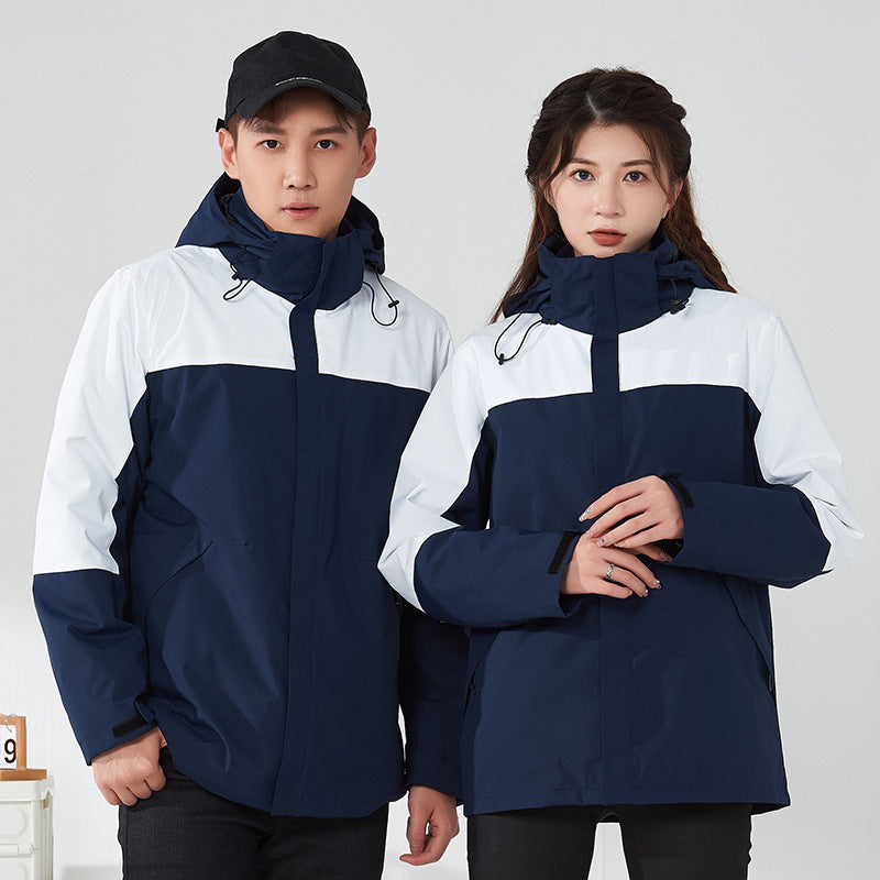 ZHENGNENGLIANG Outdoor casual jacket 2208 Customized waterproof assault suit for couples, outdoor windproof jacket, outdoor detachable windproof jacket