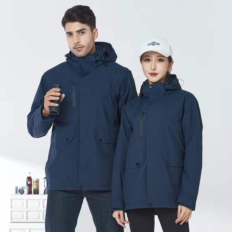 ZHENGNENGLIANG Outdoor casual jacket D23 Customized waterproof assault suit for couples, outdoor windproof jacket, outdoor detachable windproof jacket
