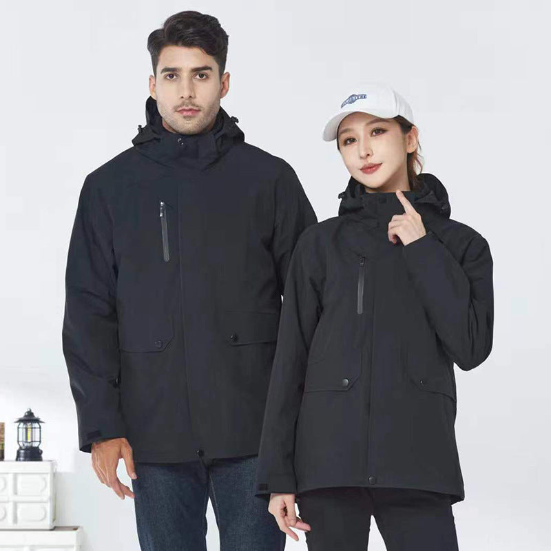 ZHENGNENGLIANG Outdoor casual jacket D23 Customized waterproof assault suit for couples, outdoor windproof jacket, outdoor detachable windproof jacket