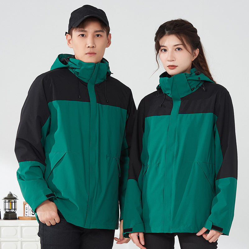 ZHENGNENGLIANG Outdoor casual jacket 2208 Customized waterproof assault suit for couples, outdoor windproof jacket, outdoor detachable windproof jacket