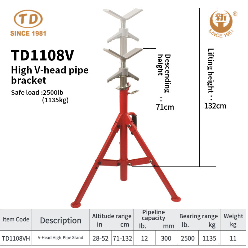 ZHONGTIANDA TD1108V V-Head Tube Holder
