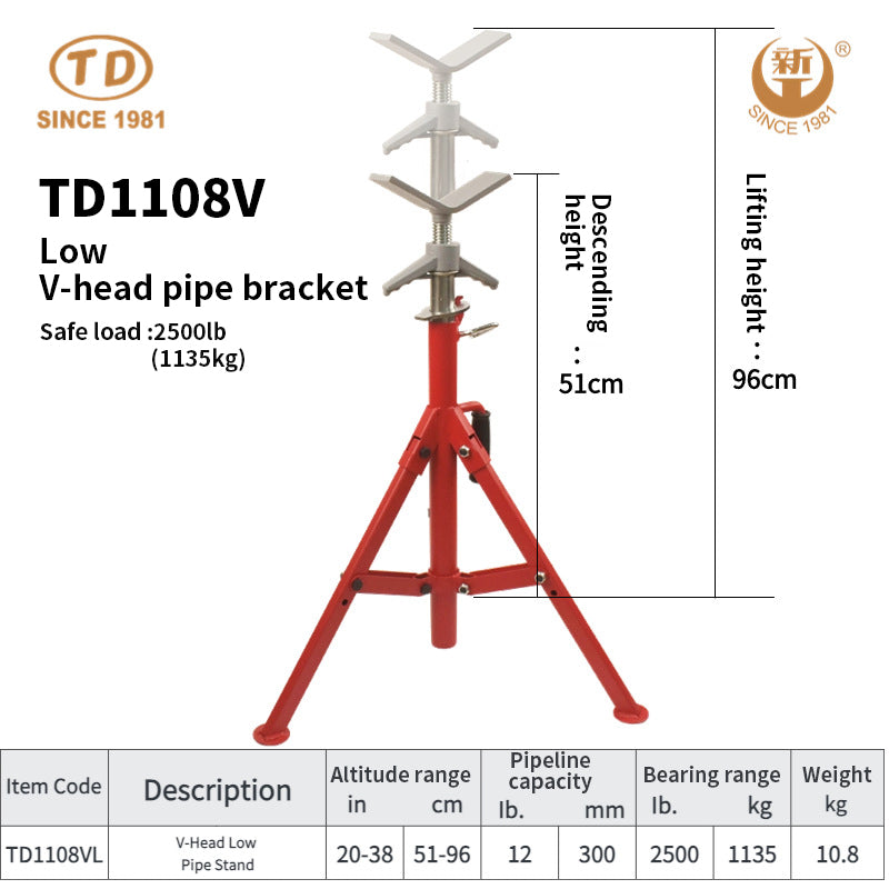 ZHONGTIANDA TD1108V V-Head Tube Holder