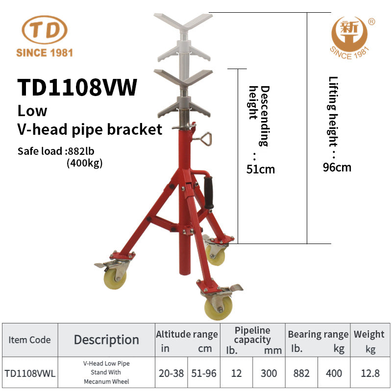ZHONGTIANDA TD1108V V-Head Tube Holder