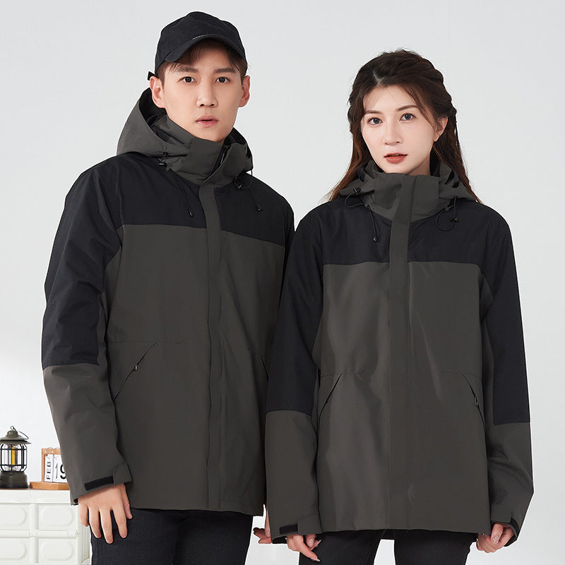 ZHENGNENGLIANG Outdoor casual jacket 2208 Customized waterproof assault suit for couples, outdoor windproof jacket, outdoor detachable windproof jacket