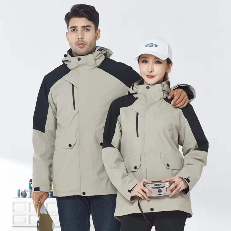 ZHENGNENGLIANG Outdoor casual jacket D23 Customized waterproof assault suit for couples, outdoor windproof jacket, outdoor detachable windproof jacket