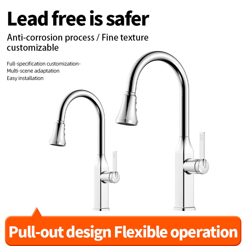 XinPeng Four-Function Pull-Out Kitchen Faucet Starting lot size 300 Simple Sturdy and durable