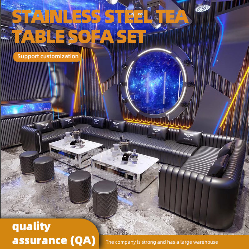 ShuaXin Stainless Steel Tea Table Sofa Set Starting lot size 5(Price please ask customer service)Waterproof and Sunproof Leisure small coffee table table and chairs set