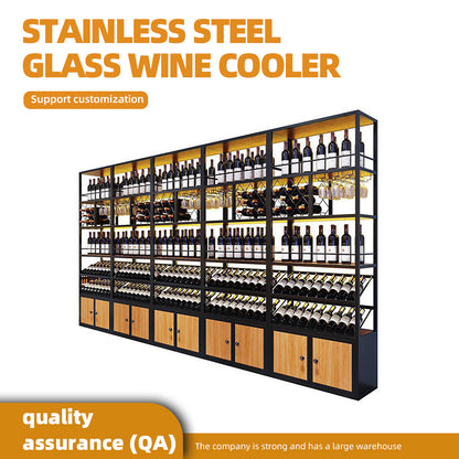 ShuaXin Stainless Steel Glass Wine Cooler(Price please ask customer service)Glass Wine Cabinet  Restaurant Wine Cabinet