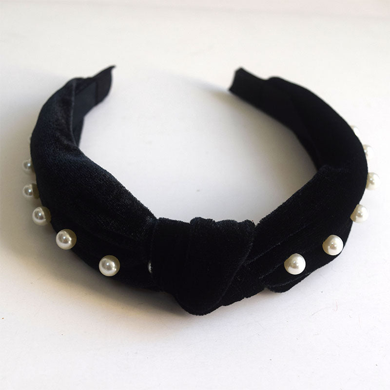 CHUANYANG  Headbands 01  Elegant and Elegant Small Fragrant Hair Hoops with High Quality Black Headbands and Accessories