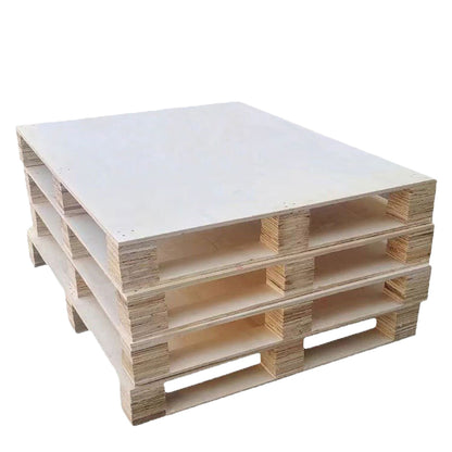XiongCan Fumigation-free wooden pallet Fumigation-free export plywood pallet four sides into the fork wooden pallet logistics turnover warehousing forklift wooden pallets(Price please ask customer service)Cargo pallets Solid wood