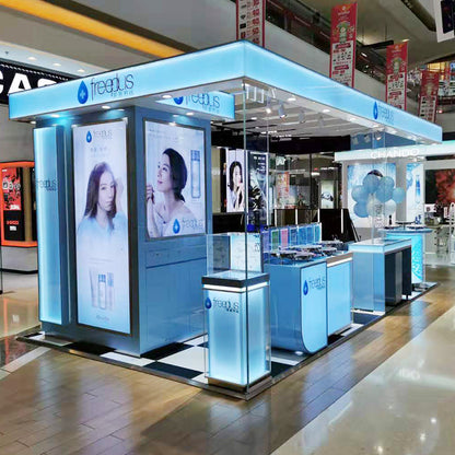 TONGJIE  freeplus langzhou xinda store (shopping mall brand skin care products display cabinet design production installation)