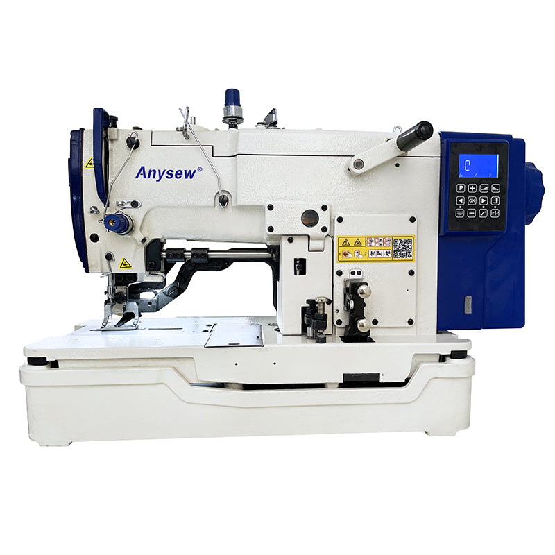 Direct-derive straight button holling machine with double step motor