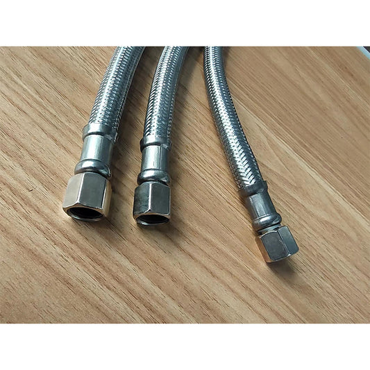 Shengjin Mute oil free air compressor inlet and outlet gas metal high pressure hose Thread 19mm, that is, 3/4*16 tooth joint/pipe diameter Φ15mm or 20mm(Price please ask customer service)