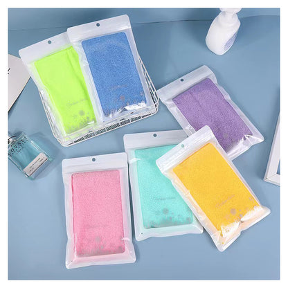 SHALI  Stretchable Back Strip, Stretchable Bath Towel, Long Sauna Towel Bath Towel  Thickening and exfoliating