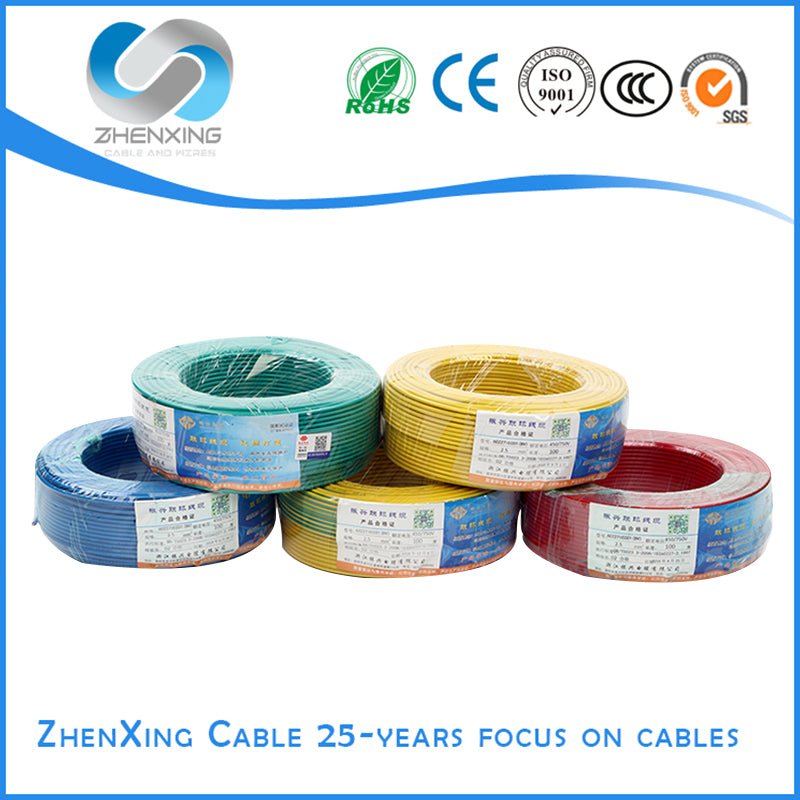 ZHENXING  Copper core PVC insulated wire Pure copper core flame retardant cable and wire Square copper wire