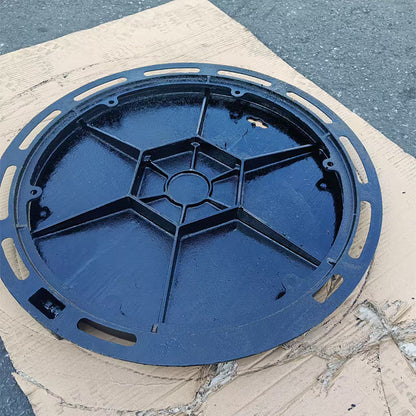 Honghua Ductile cast iron manhole cover DN600 Drainage ditch cover Castor overflow well