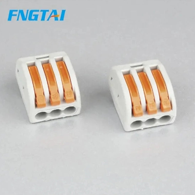 FENGTAI  Pct-218 Pct218 222-418 Universal Compact Wire Connector 3 Wires Terminal Block with Lever