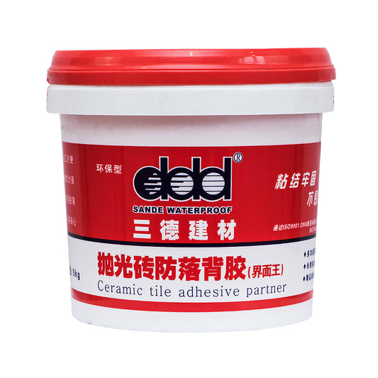 SANDE  Polished Tile Anti-Fall Backing Adhesive Interface King Two-component 5kg/drum  Alas perekat ubin dua komponen Alas perekat yang nyaman Alas perekat yang sangat kuat Alas perekat ubin yang sangat kuat