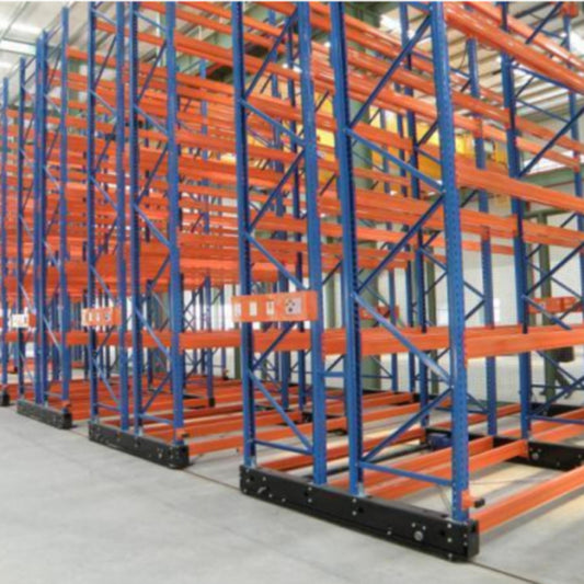 HUADE  Electric Mobile Racking  Strong and firm heavy pallet shelves large storage high