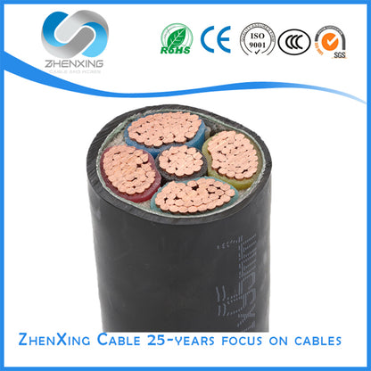 ZHENXING  Copper core cross-linked polyethylene insulated PVC sheathed power cable  High polymer polyethylene wire Flame retardant insulated aluminum wire wire