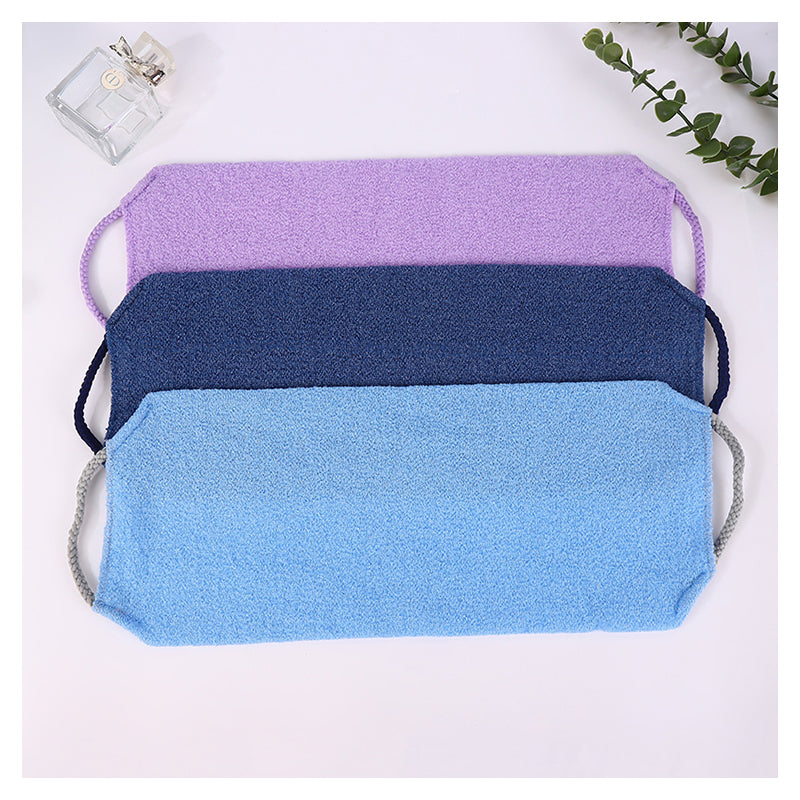 SHALI  Bath scrubbers elastic pull back towel stretchable bath towel nylon long sauna bath towel mud rubbing ash household use