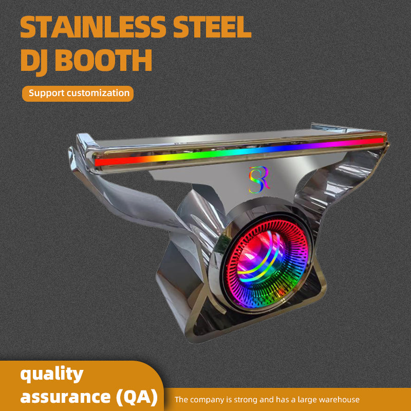 ShuaXin Stainless steel DJ booth Starting lot size 5(Price please ask customer service)Bar Lighted DJ Stands Disc Jockey Table