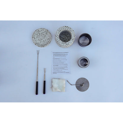 HULI  Round brazier with tray HP-009  High temperature resistant brazier for high-end commercial office use